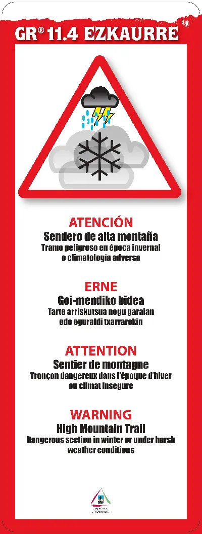 Cartel Aviso Ezkaurre