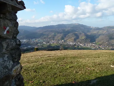 Larrate Gainatik Ibardinera begira/Vista de Ibardin desde Santa Bárbara